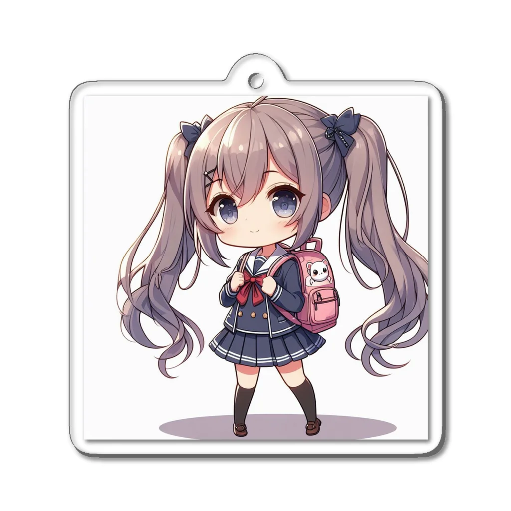 luckyTigerの可愛い女子 Acrylic Key Chain