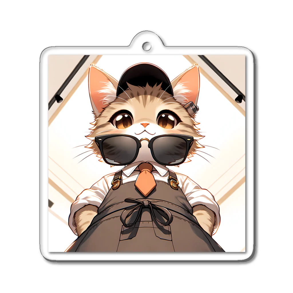 meow-sunniesのスマートニャンコ Acrylic Key Chain