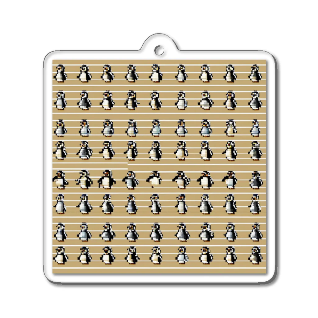 lallypipiのドット柄のユニークな世界「ペンギン」グッズ Acrylic Key Chain