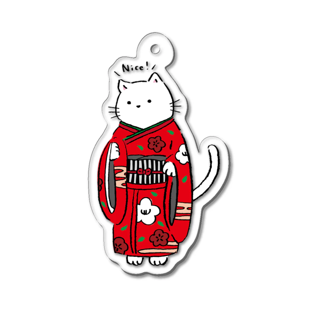 キモノネコの【キモノネコ】かのこちゃん Acrylic Key Chain