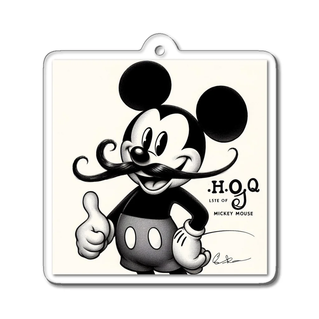 syumpのThe first Mickey Mouse and Marcel Duchamp. Acrylic Key Chain