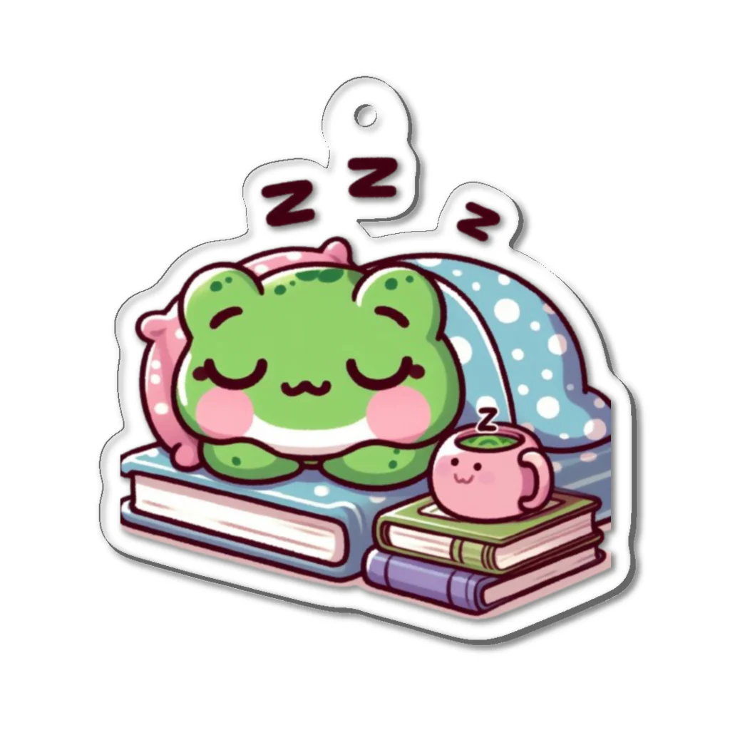 Shiba_IncのSleeping frogs(熟睡する蛙) Acrylic Key Chain
