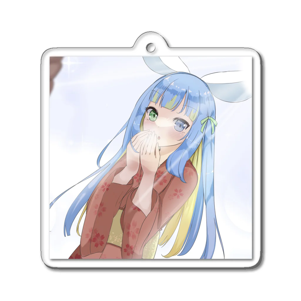 sizukunosoraの着物雫さん 初詣 Acrylic Key Chain