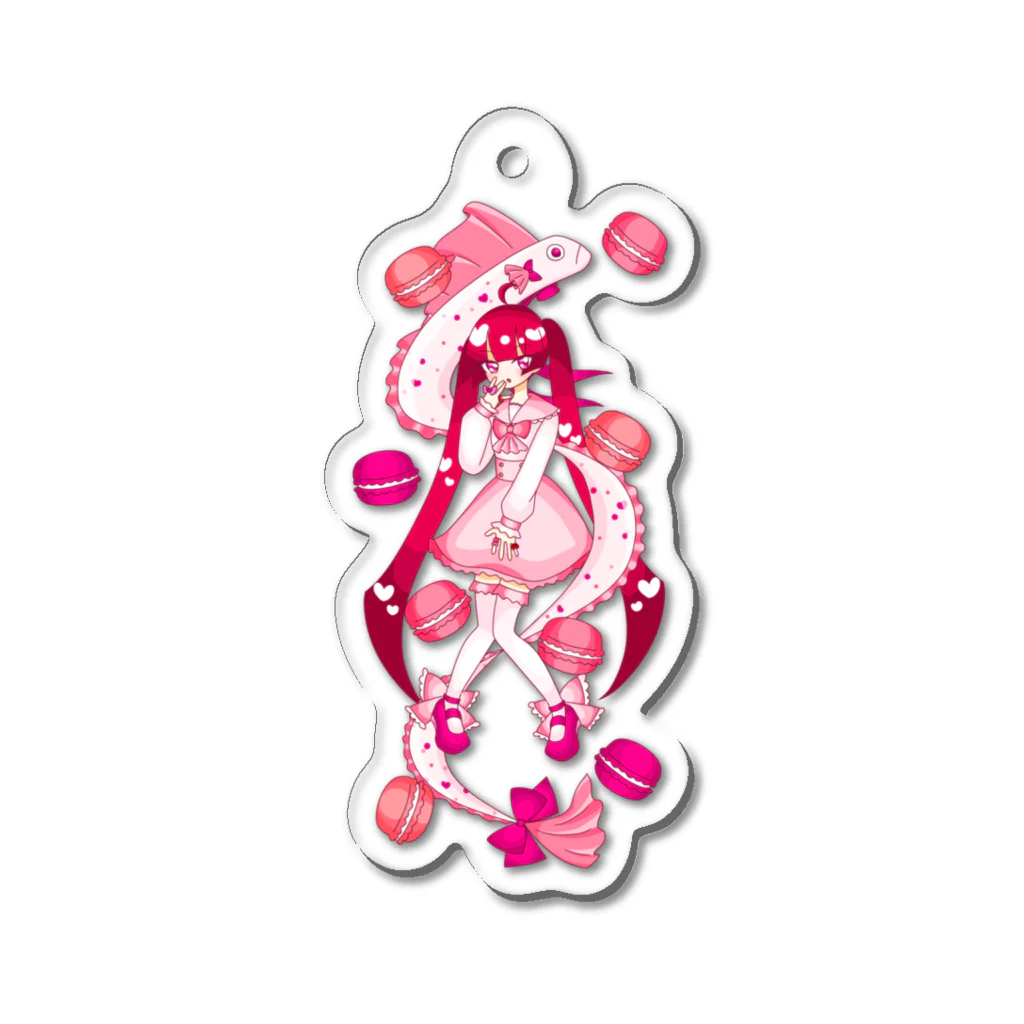 竜宮みかぜのマカロンリュウグウノツカイと竜宮ちゃん Acrylic Key Chain