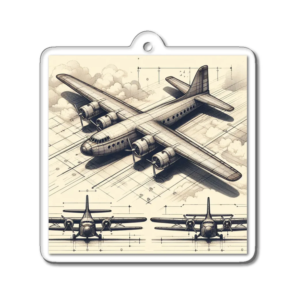 hosigareの架空の航空機 Acrylic Key Chain