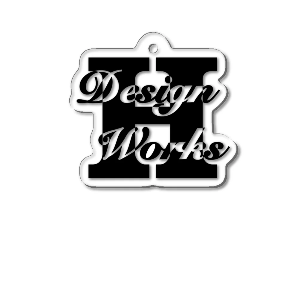 HDWのH DESIGNWORKS ロゴグッズ アクリルキーホルダー