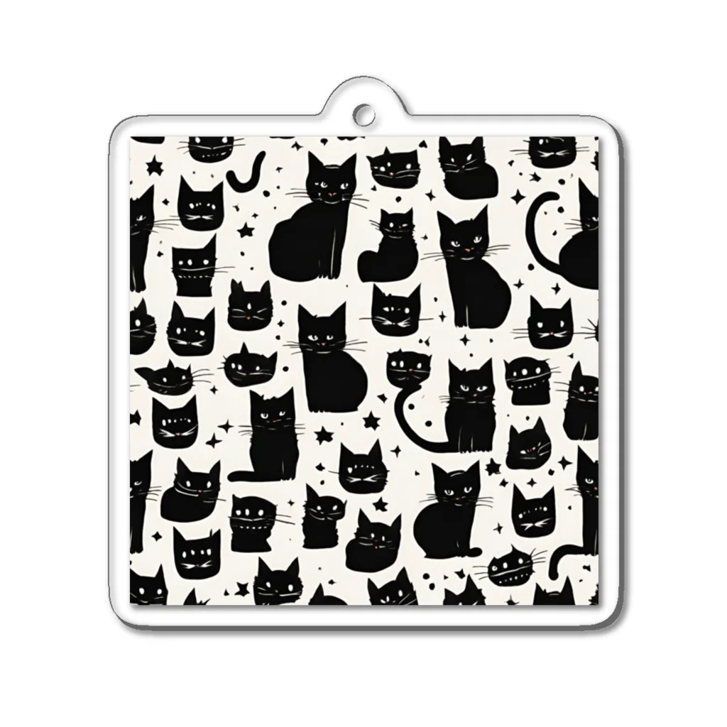 maonyaのぶち猫 Acrylic Key Chain