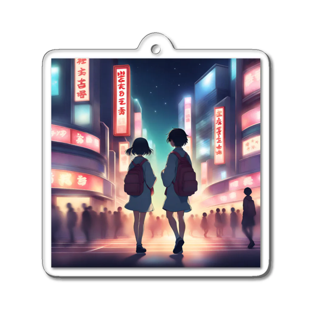 MoekingのAkihabara  Acrylic Key Chain