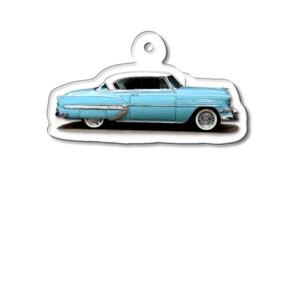 wowwooのChevrolet Bel Air　BLUE Acrylic Key Chain