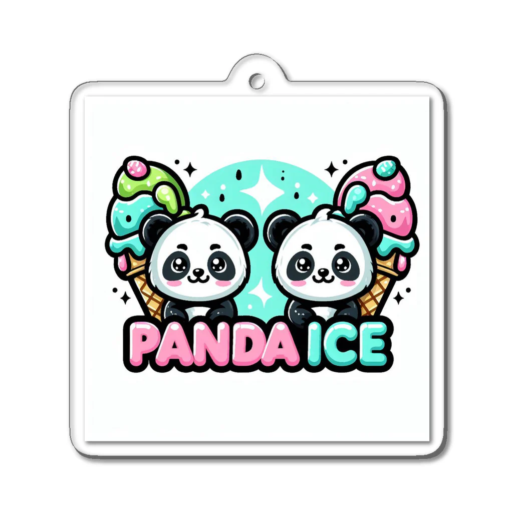 shitelkAIのPANDA ICE01 アクリルキーホルダー