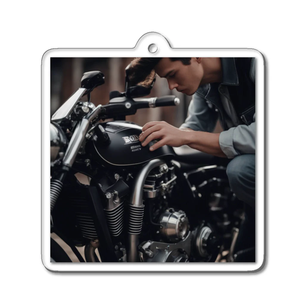 GROUND-WORKSのバイク整備 Acrylic Key Chain