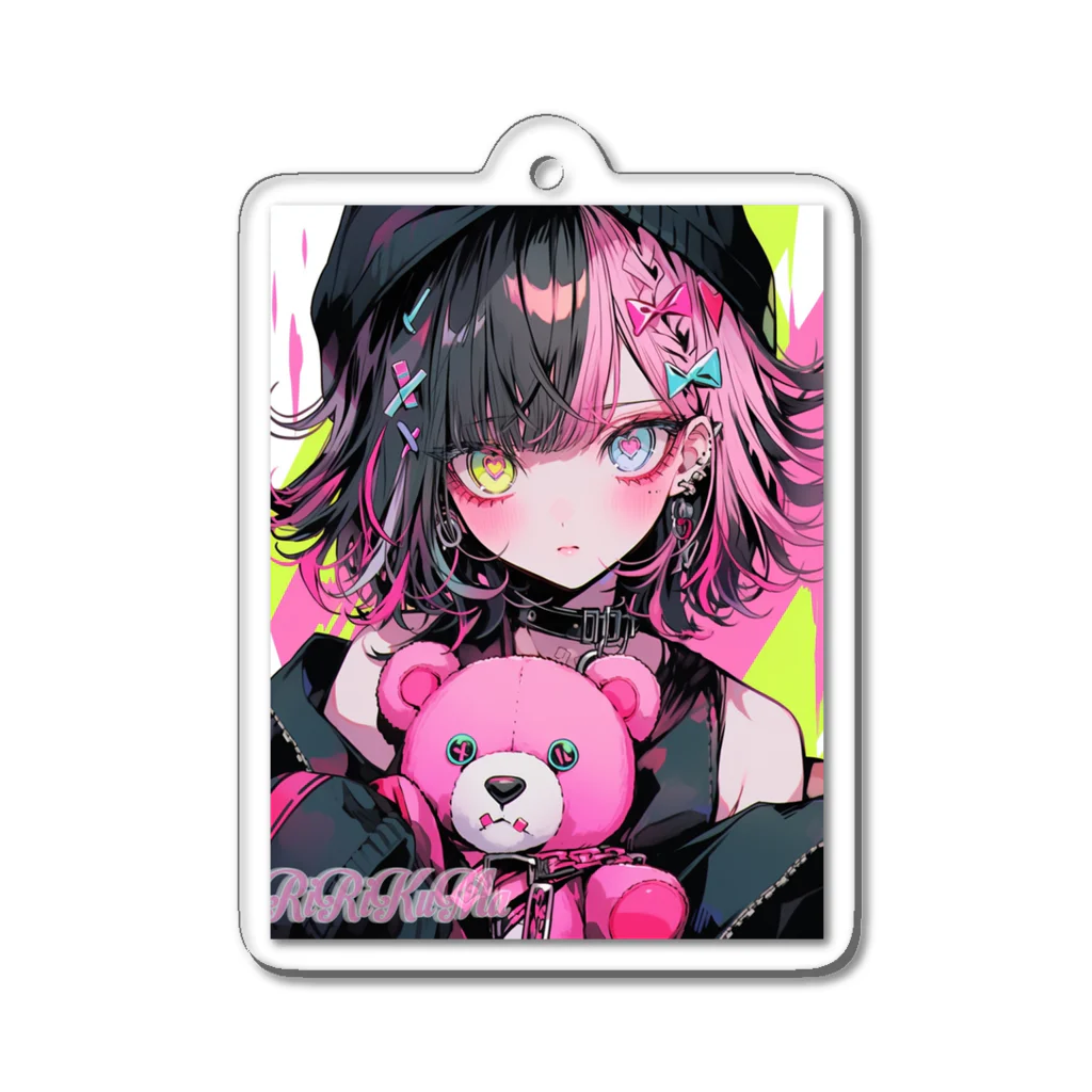 𓃡Riko PinkLips𓃠のRiRiKuMa Acrylic Key Chain