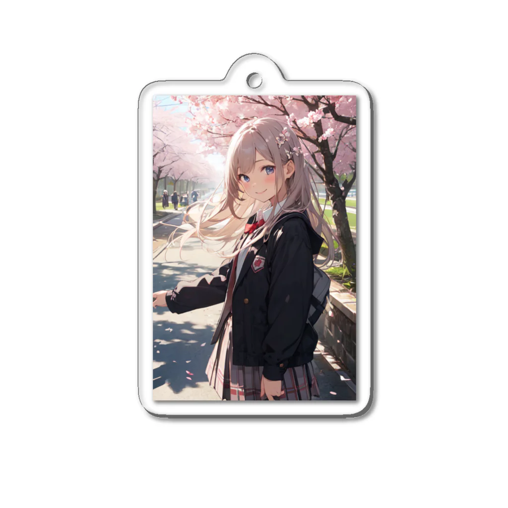 tetsuemonnの桜のした子ちゃん Acrylic Key Chain