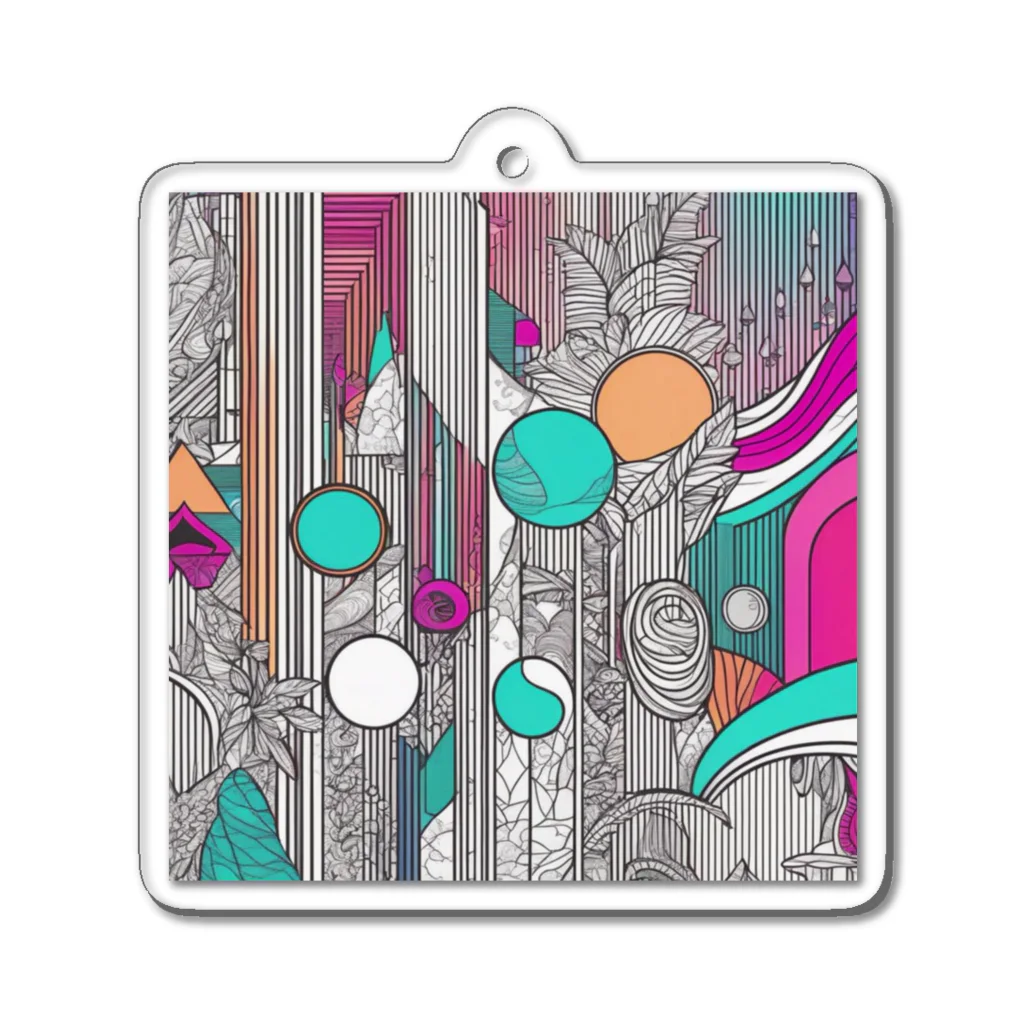 ANTARESのサイケデリックな色彩や模様を反映させたデザイン Acrylic Key Chain