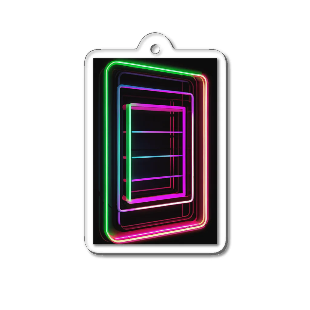 Association Against Mirroring SelfiesのAbstract_Neonsign Acrylic Key Chain