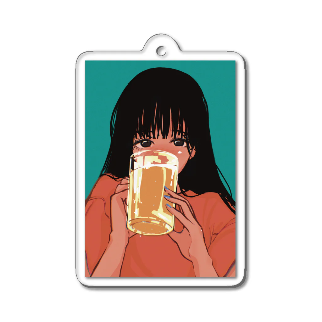 ryou0701lmのほろ酔い美人 Acrylic Key Chain