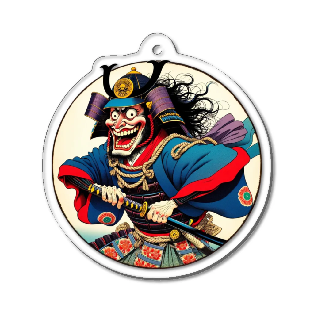 manyou-lab_Ukiyo-eの浮世絵 ド派手侍 Ukiyoe Flamboyant Samurai [UDS-DL-SR001-0001] アクリルキーホルダー