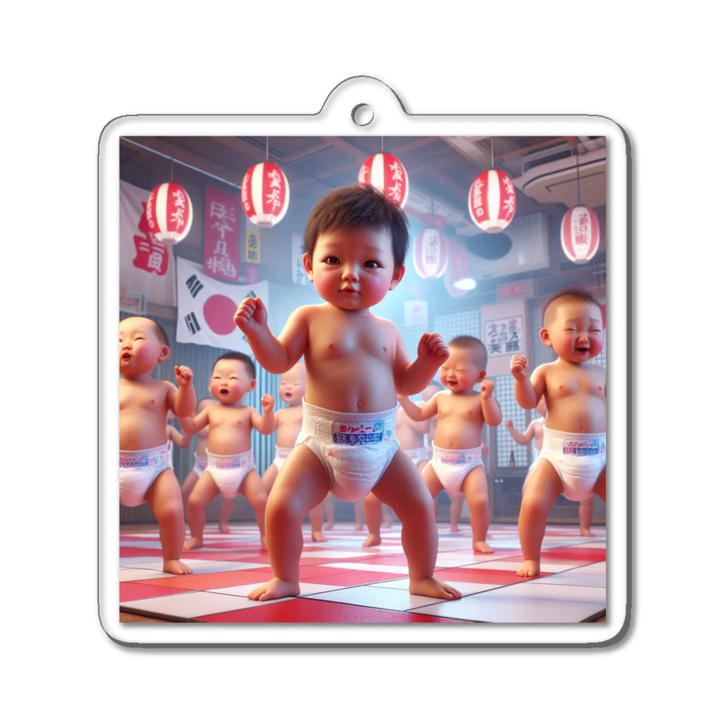 taka-kamikazeのダンシング赤ちゃん Acrylic Key Chain