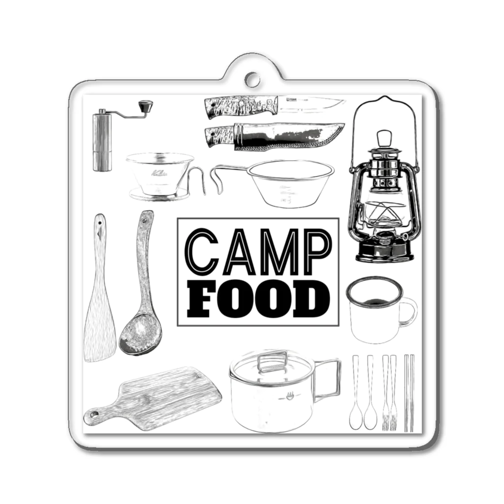 rokkakukikakuのCAMP FOOD アクリルキーホルダー