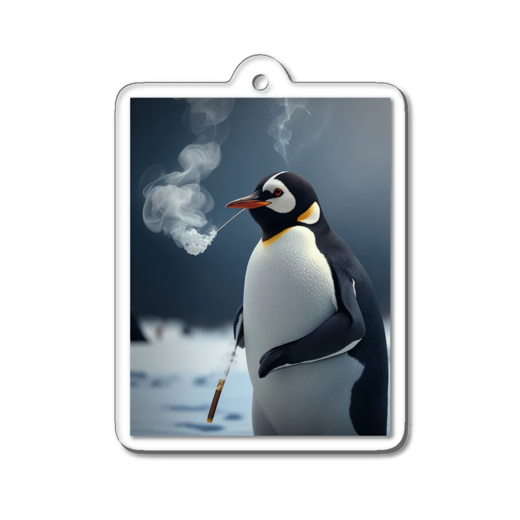 sevanの Smoking Penguin アクリルキーホルダー