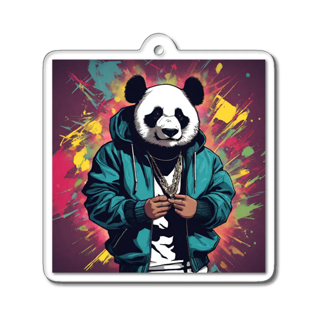 クレイジーパンダのcrazy_panda1 Acrylic Key Chain