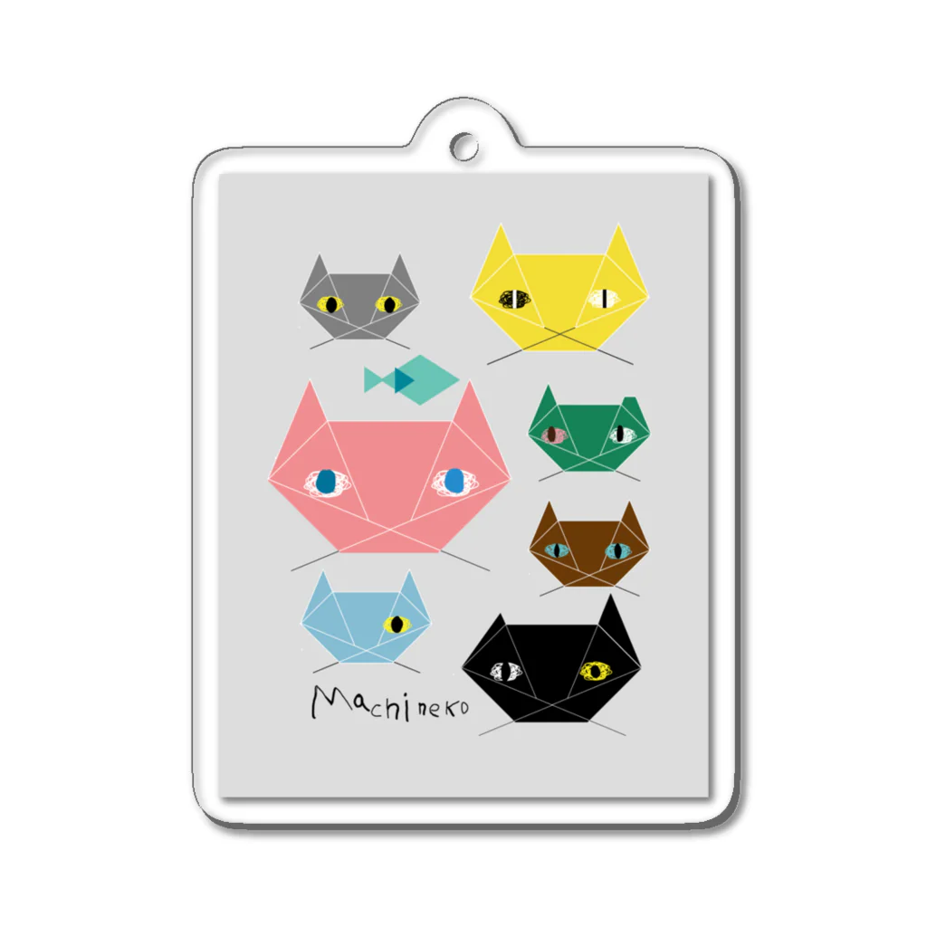 まち猫フルネスのまち猫フルネスシンボルシリーズ Acrylic Key Chain