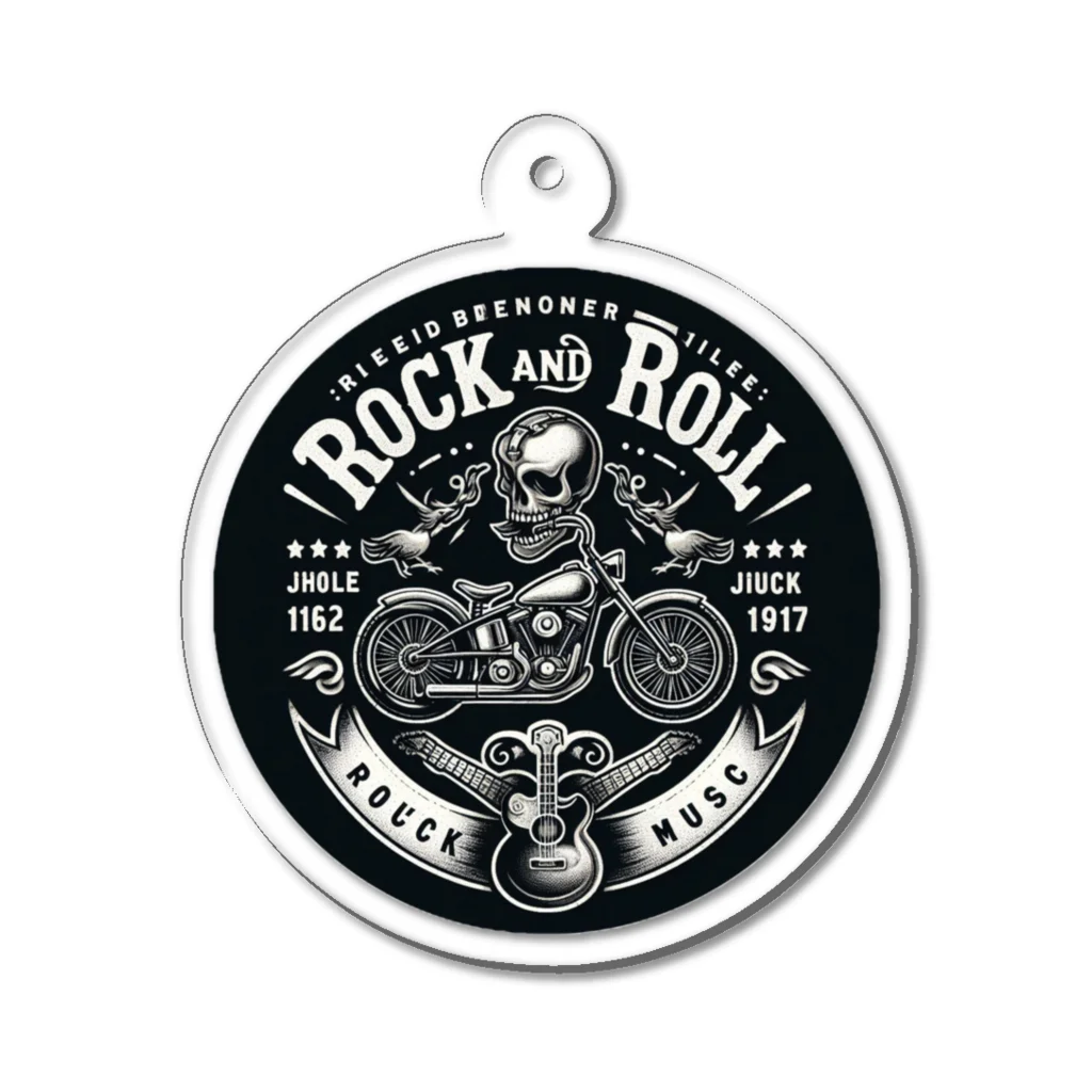 ロック堂のバイクアンドギター Acrylic Key Chain