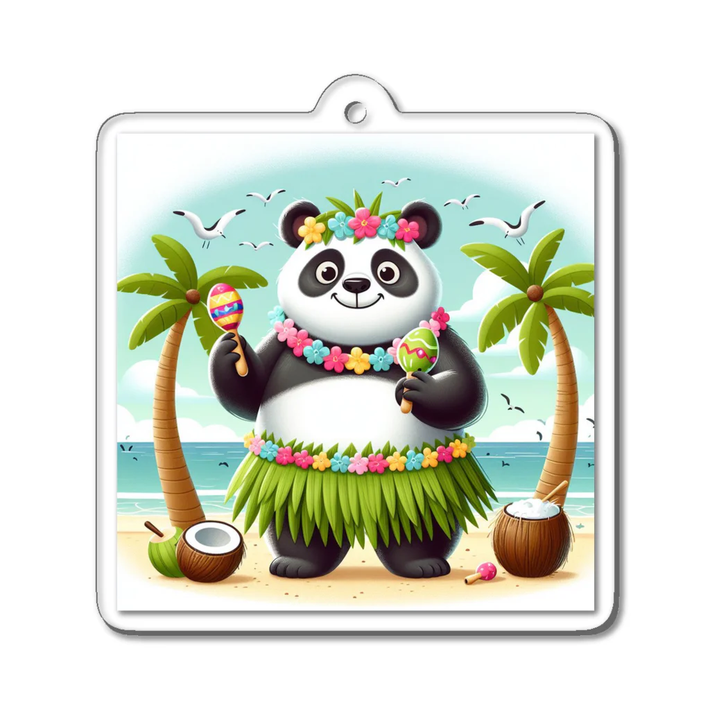 redpanda_pandaのALOHAパンダ アクリルキーホルダー