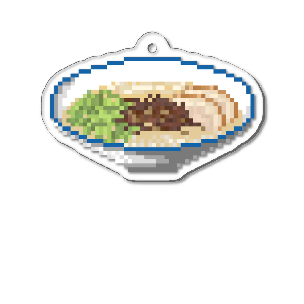 わじまともうしますの「とんこつラーメン」ドット絵 アクリルキーホルダー