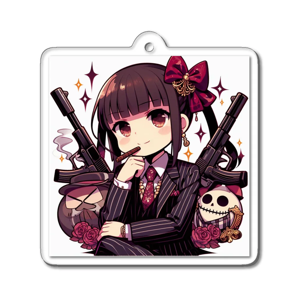 推しの美少女とアイドルのマフィア系少女 Acrylic Key Chain