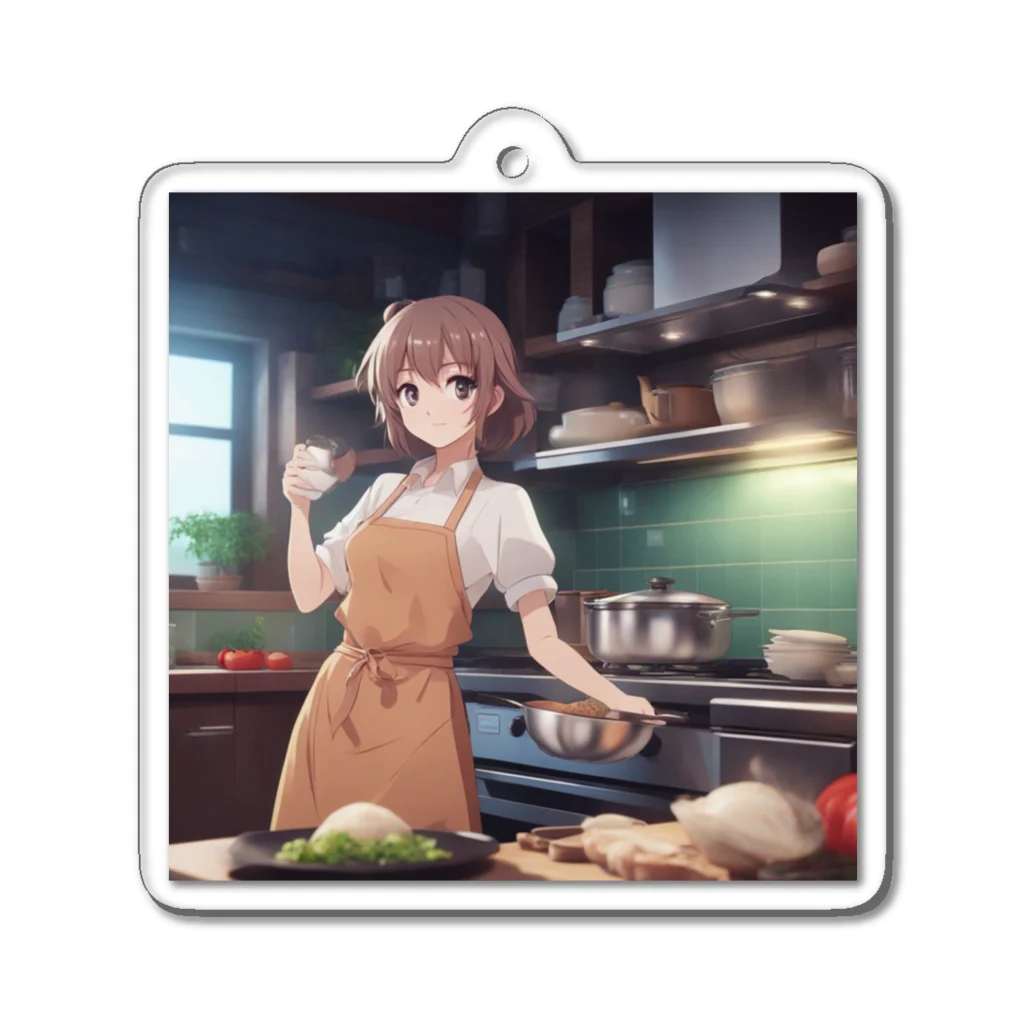 AIchan4の料理女子 Acrylic Key Chain