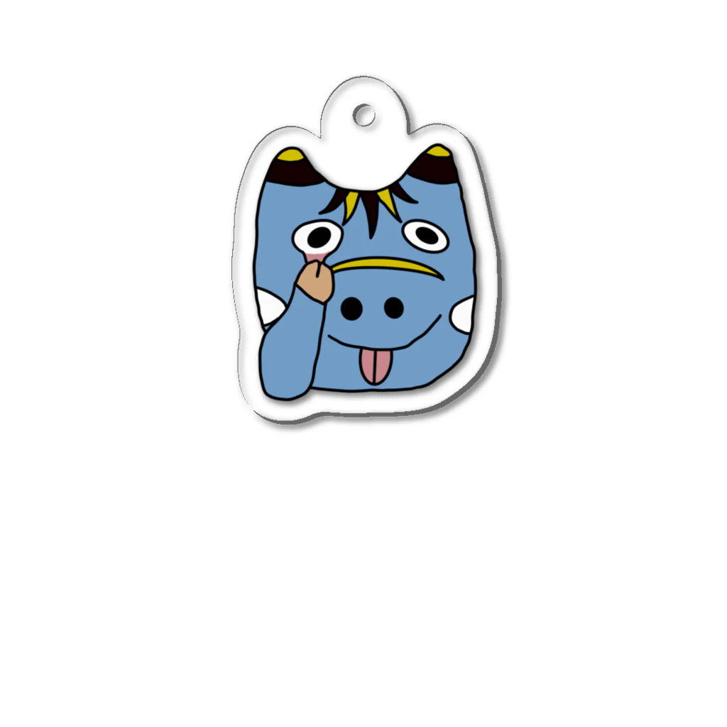 ロジローのあっかんべーこ(青) Acrylic Key Chain