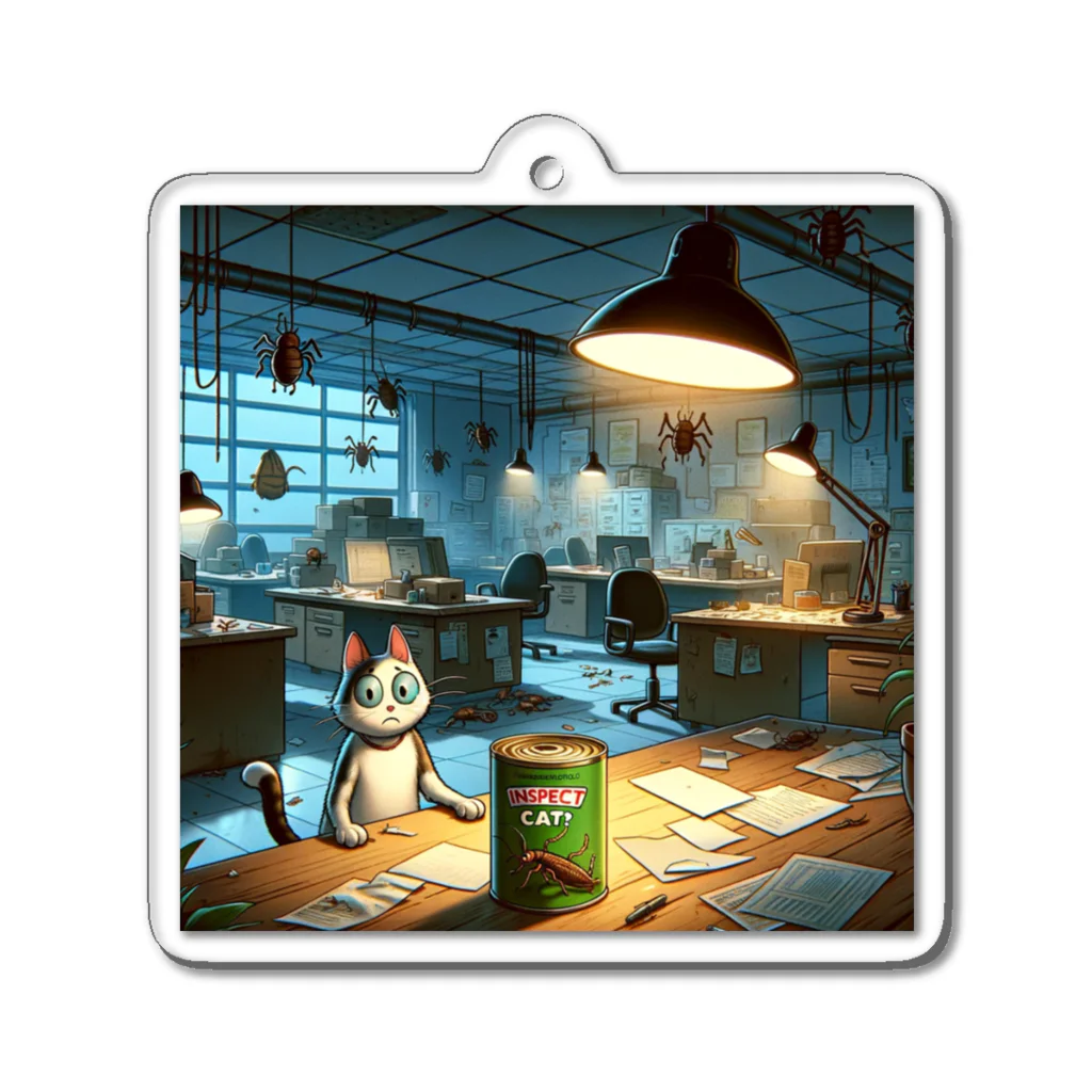 capcat1919の昆虫食会社破産 Acrylic Key Chain