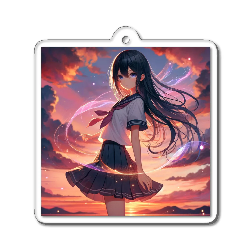 music_japanのファンタジー女子高生 Acrylic Key Chain