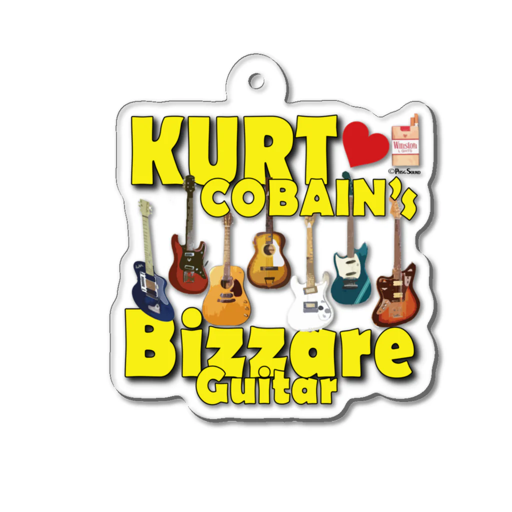 PHSG SOUND 音楽とアートのBIZZARE GUITAR ビザールギター KURT COBAIN カートコバーンⅡ Acrylic Key Chain