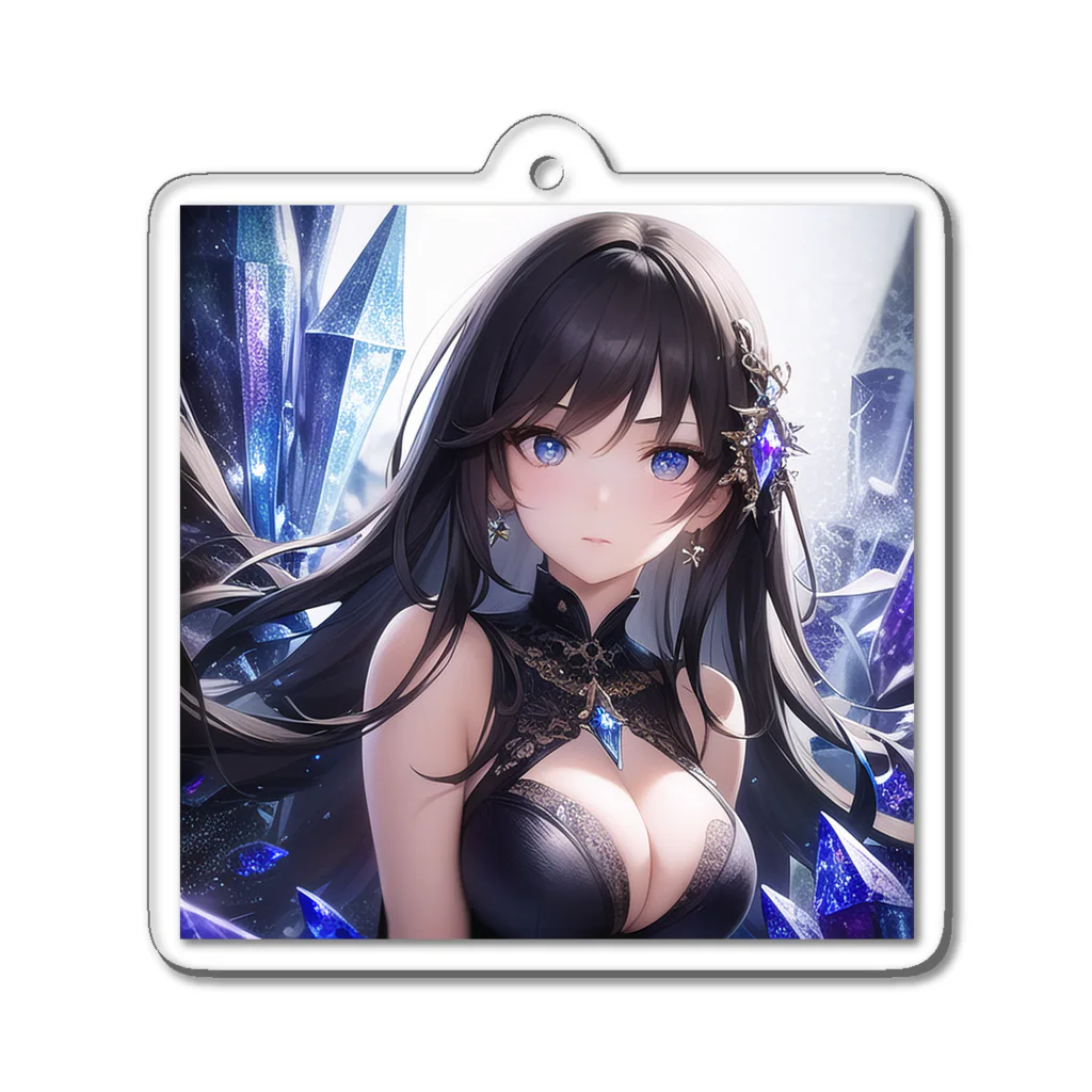 astatosのクリスタルと女性 Acrylic Key Chain