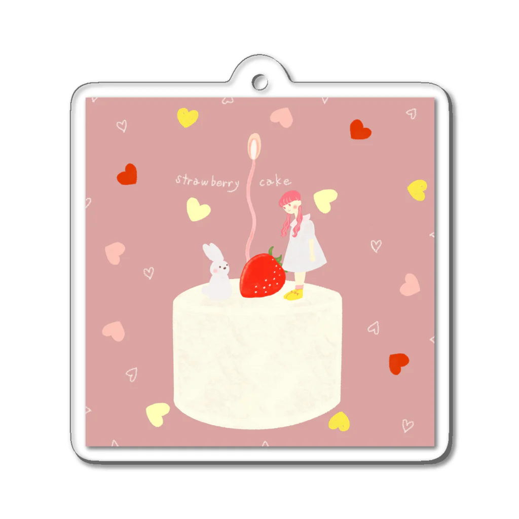 petit fourのstrawberry cake アクリルキーホルダー