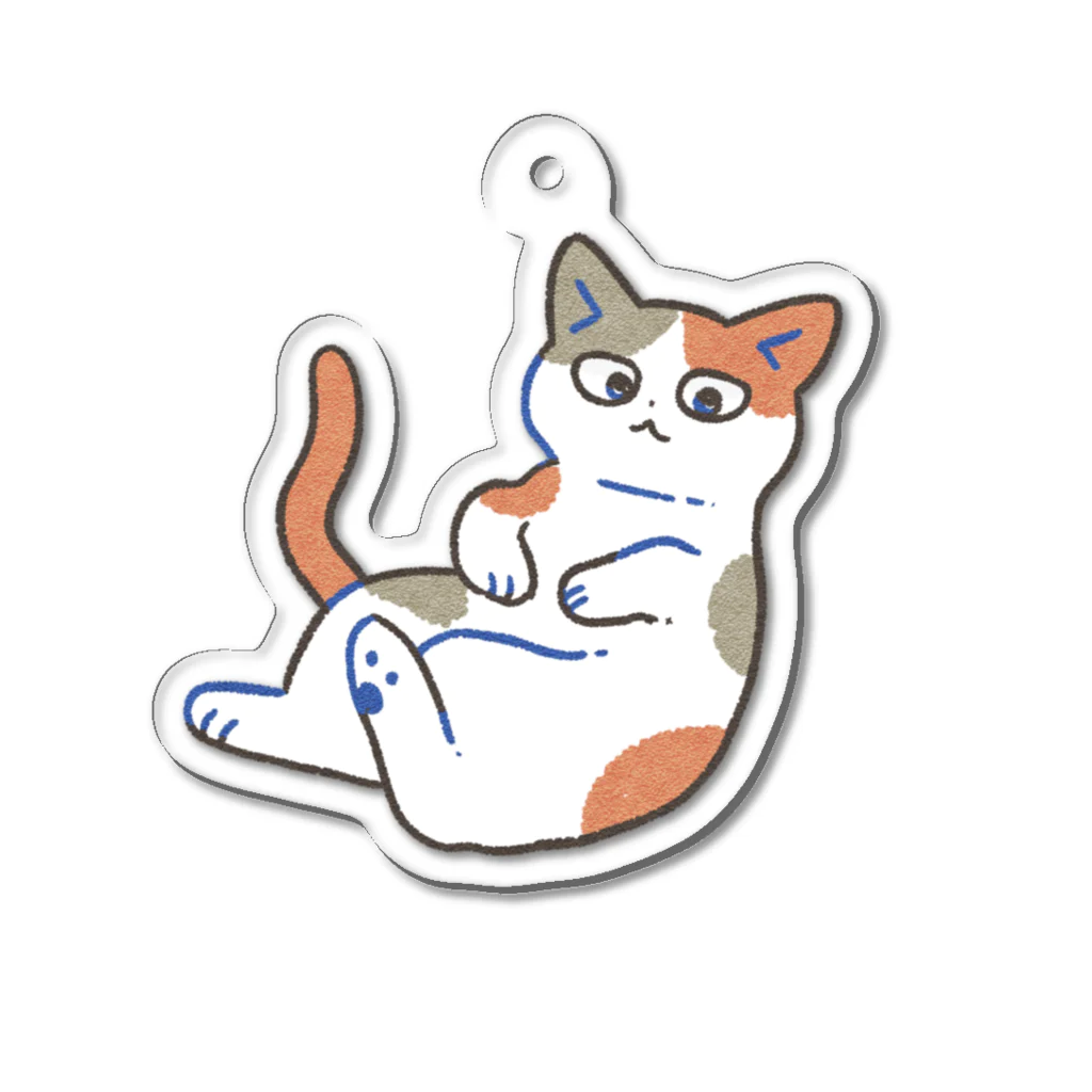 猫屋カエデの三毛猫 Acrylic Key Chain