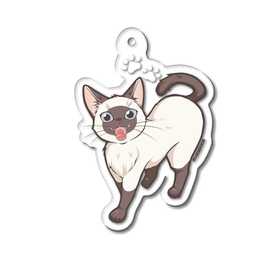 藤凪かおる・UCHINOKONYANの猫・UCHINOKONYAN【シャム】 Acrylic Key Chain