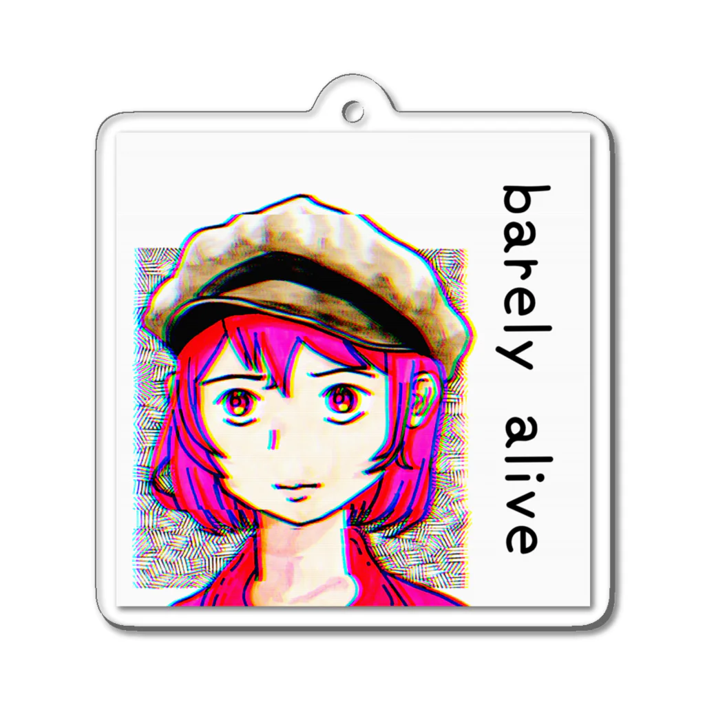 t3nde/てんでのbarely alive Acrylic Key Chain