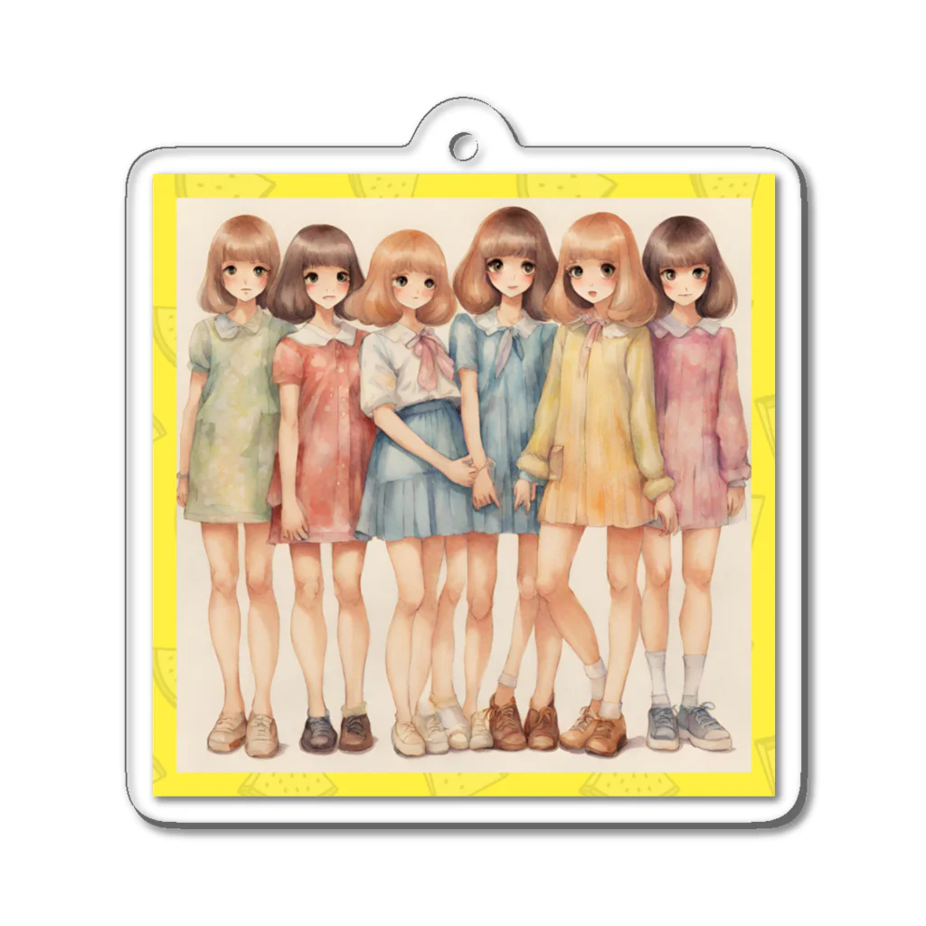 Aina-Kのレトロ♡ガール Acrylic Key Chain