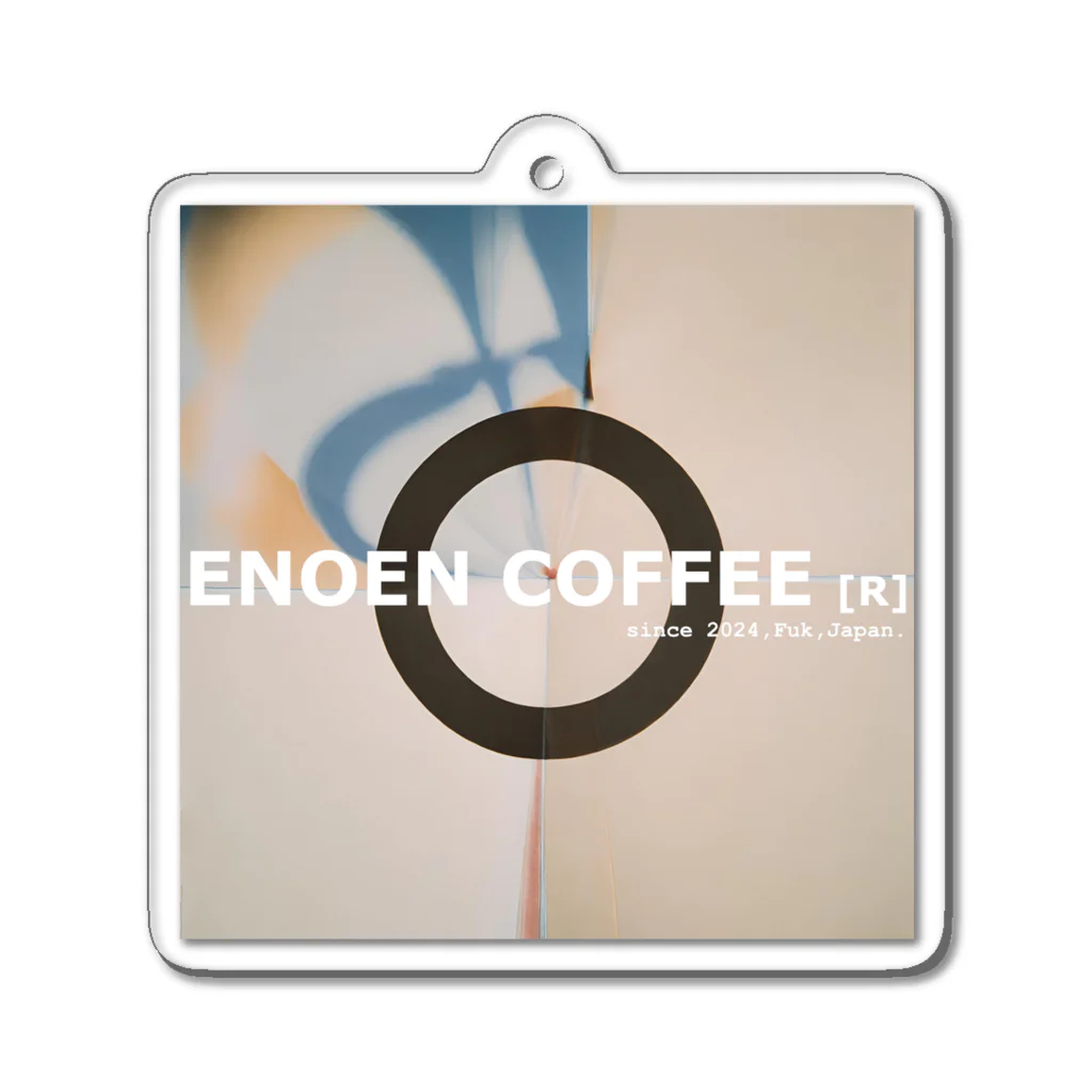 ENOEN-COFFEE-ROASTERYのENOEN 正方形ロゴ アクリルキーホルダー