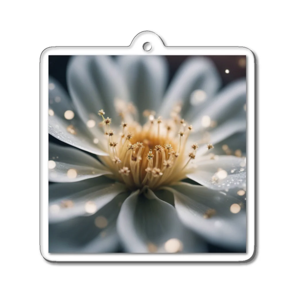 tyomesuke14の白い花 Acrylic Key Chain