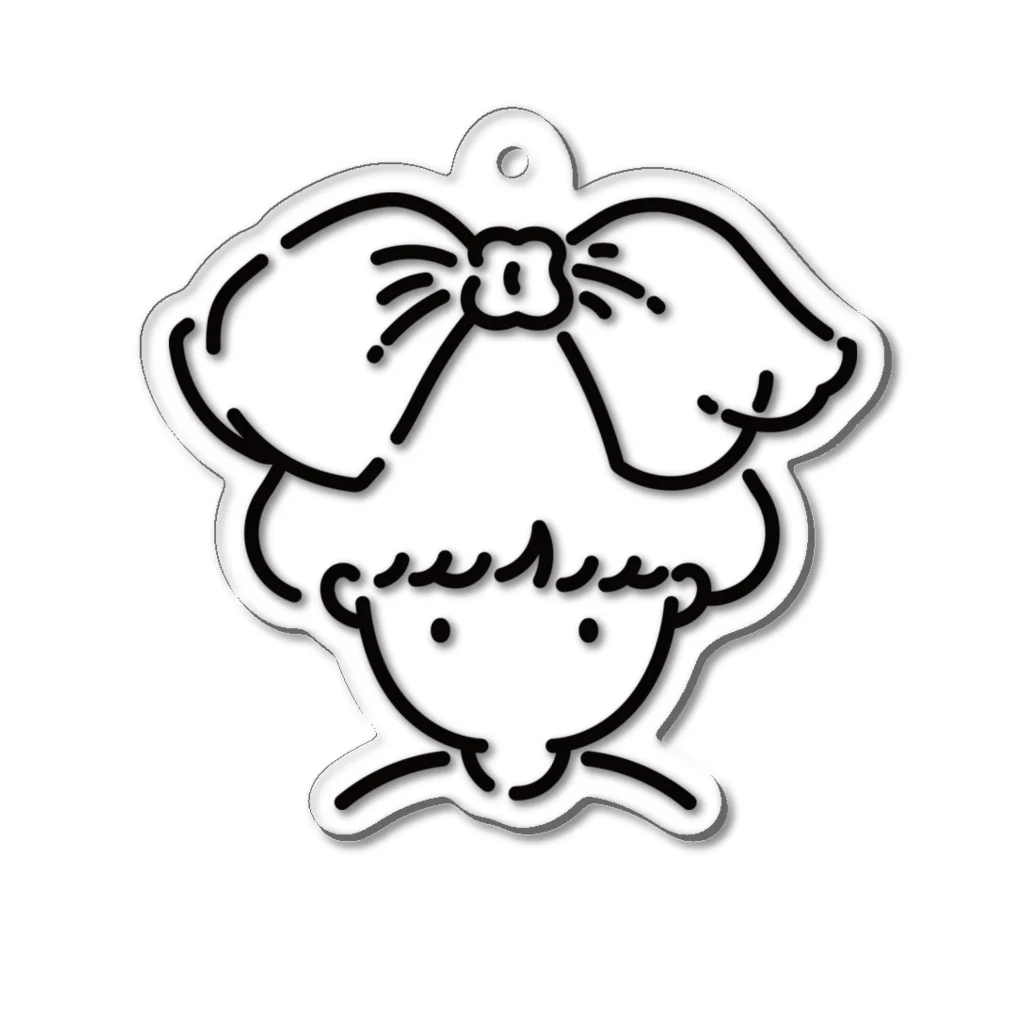 TONE GOODSのMONOCHROME RIBBON Acrylic Key Chain