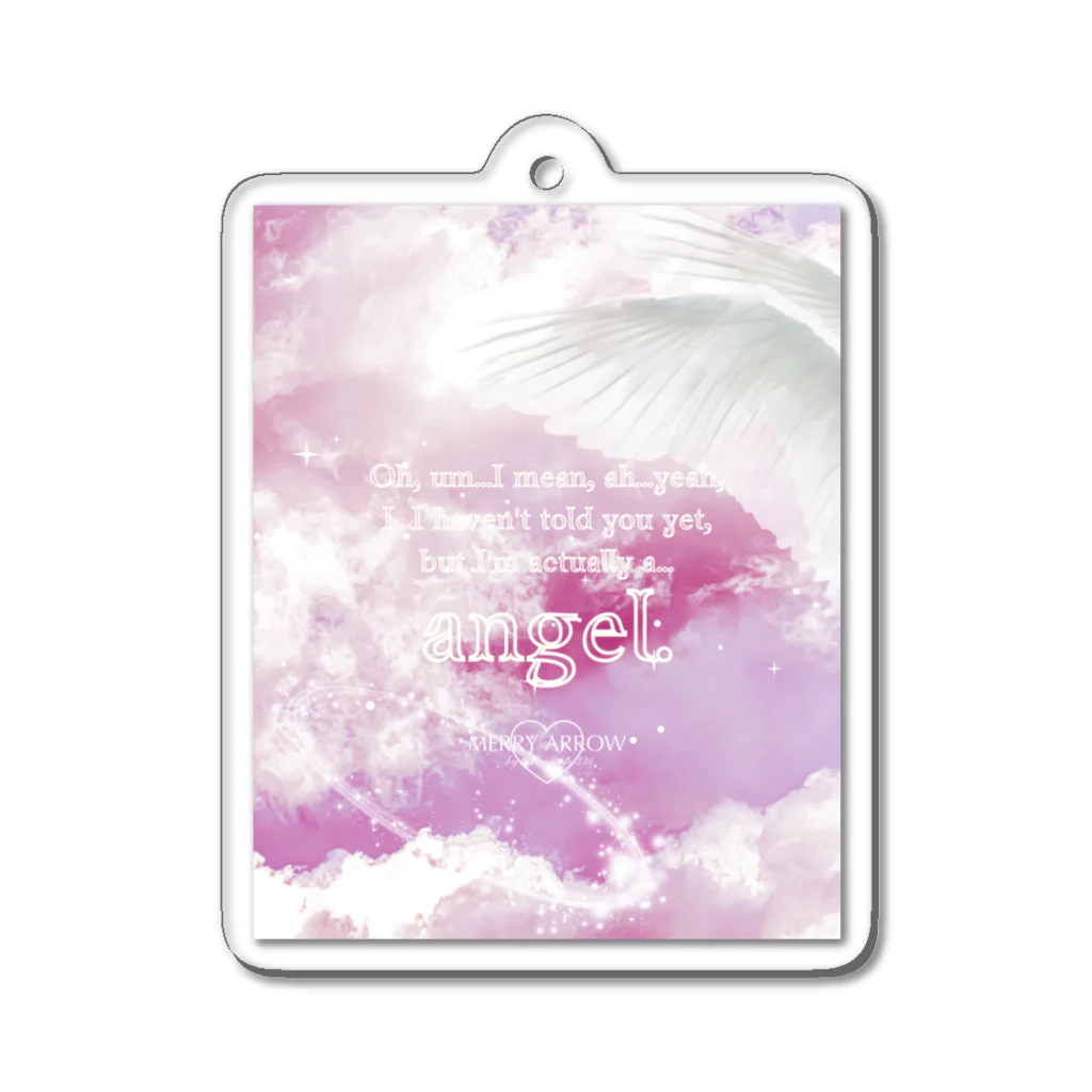 MERRY ARROW by meofairy336の"Actually I’m a…angel” Acrylic Key Chain