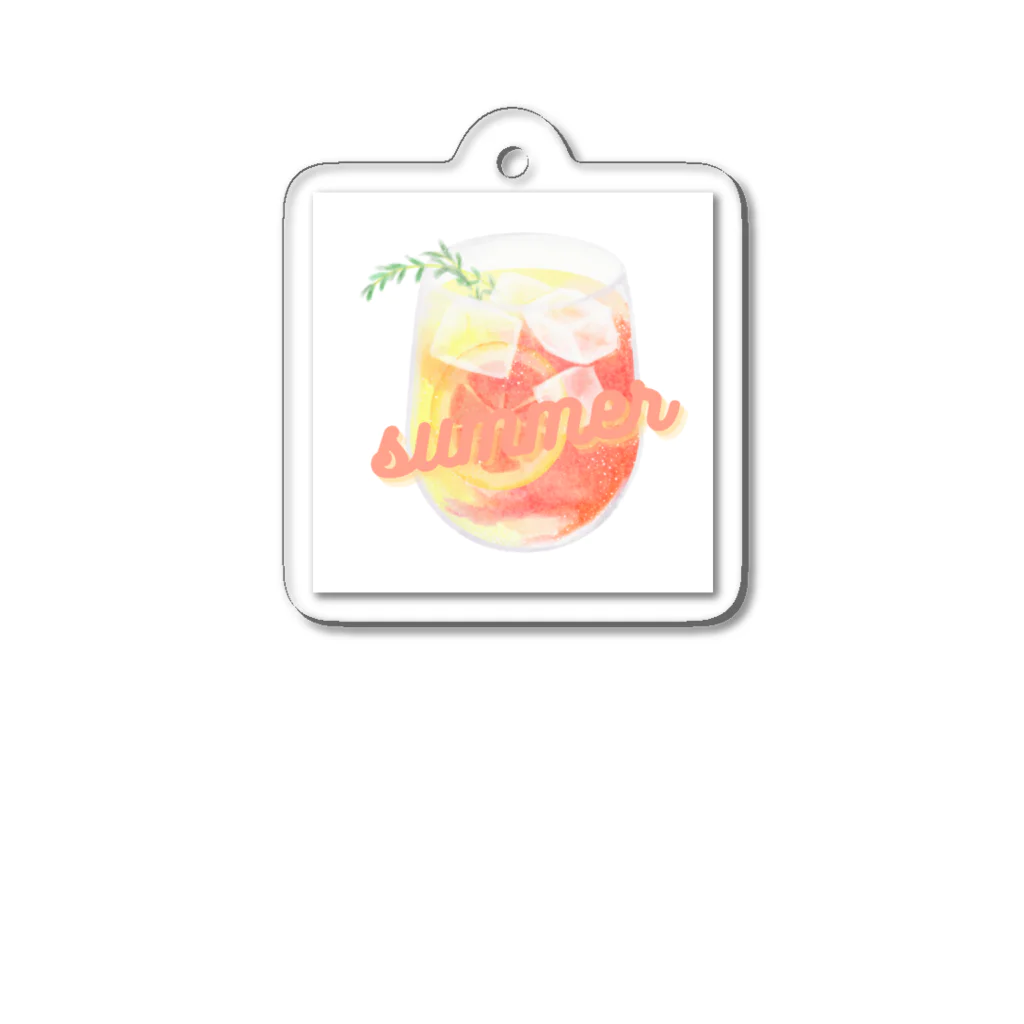 納豆ごはんのsummer『お洒落なドリンク』グッズ Acrylic Key Chain