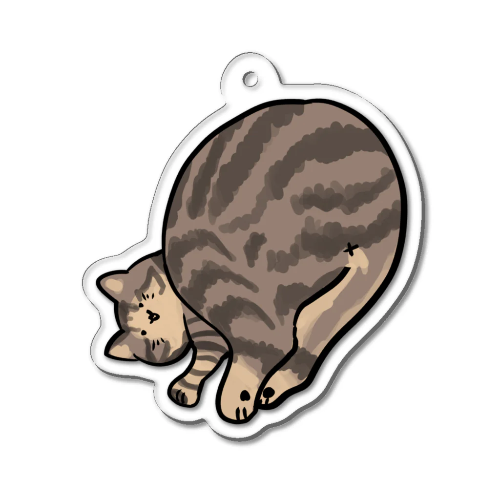 アプリコット・バスのケツ突き出し猫 Acrylic Key Chain