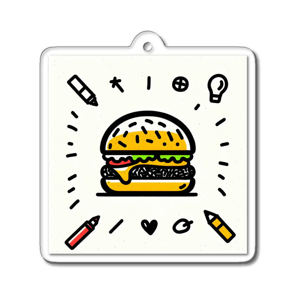 Nのハンバーガーくん Acrylic Key Chain