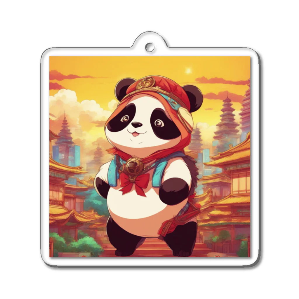 crazypanda2の冒険パンダ Acrylic Key Chain