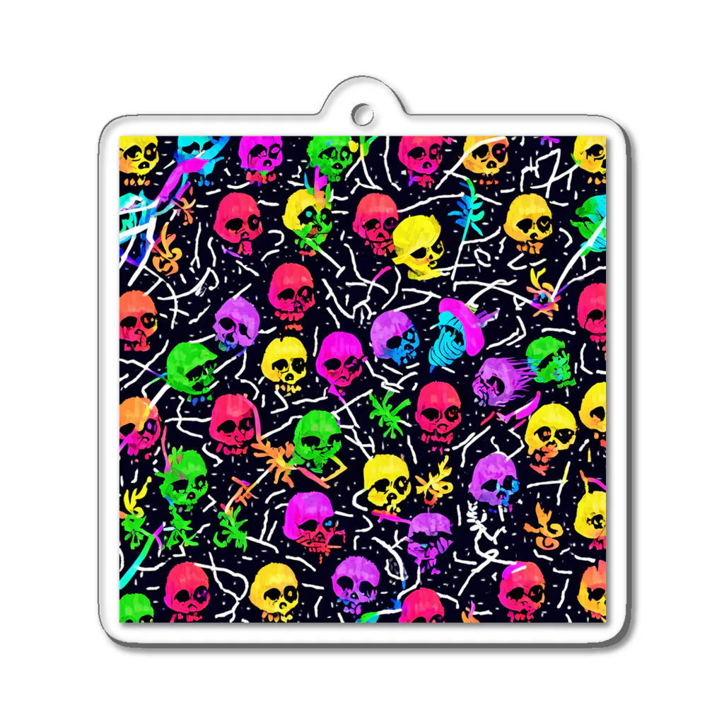 MEGROOVEのドクロいっぱい💀 Acrylic Key Chain